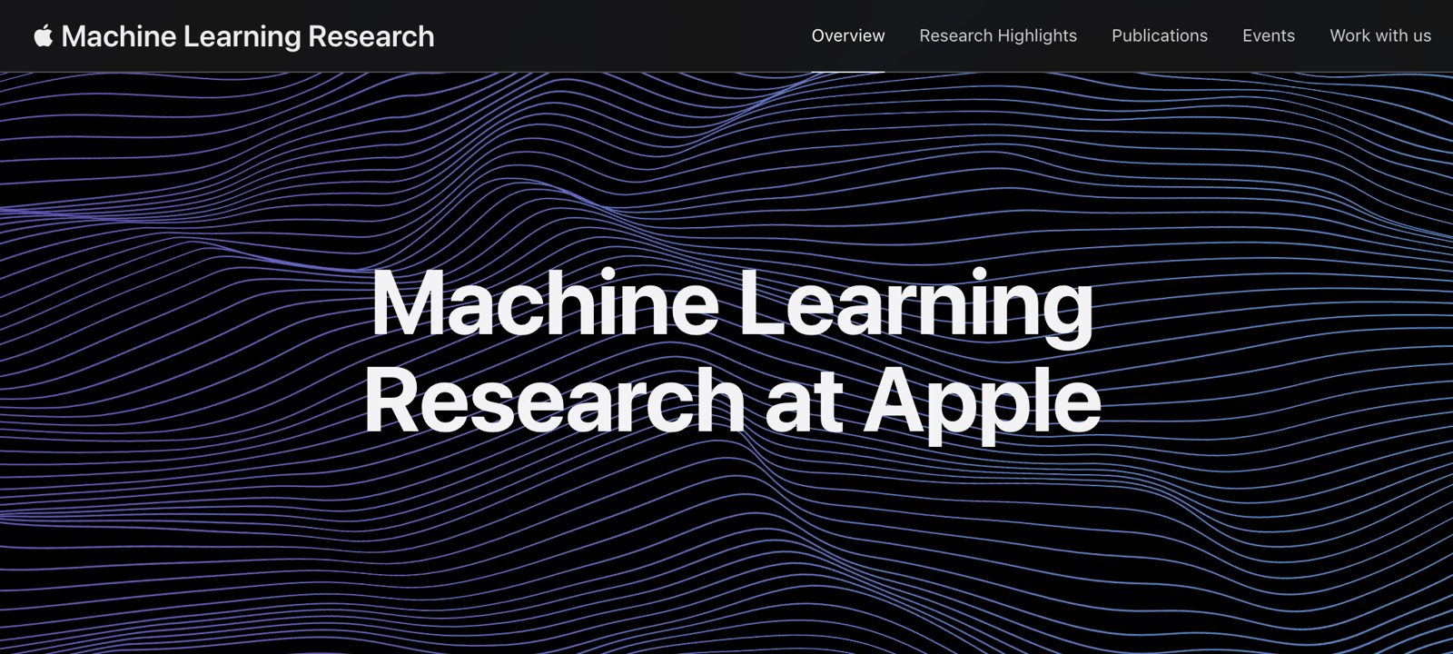 Apple Machine Learning Research site